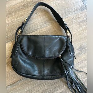 LUCKY🍀BRAND Black 'Stash Bag' Mini Soft Leather Handbag